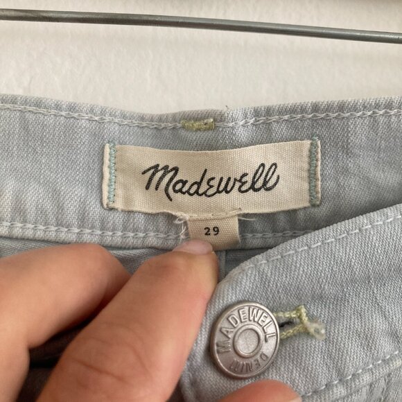 Madewell Carpenter Jeans Cropped Light Blue High Rise 90s Baggy Casual Size 29 - Picture 5 of 9